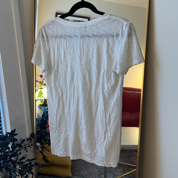 Rag & Bone White Heathered V-neck - Picture 3 of 4